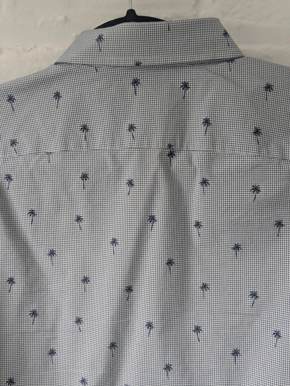 Banana Republic Light Blue Palm-Print Men's Button-Up Shirt